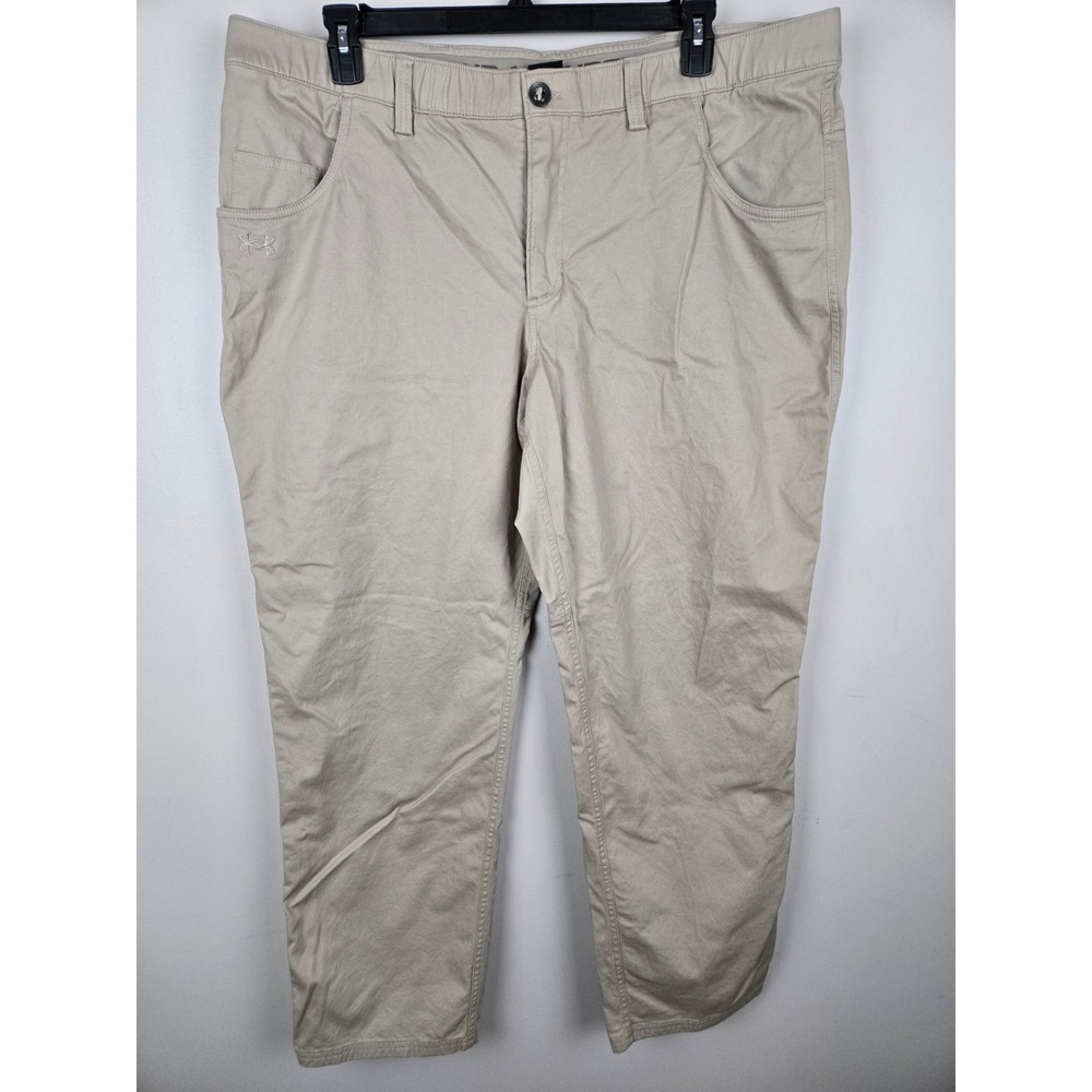 Under Armour‎ Mens Utility Tactical Pants Tan Khaki Stretch 42x32 RN 96510